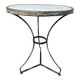 Parisian pedestal table in wrought iron and marble top, France 1900