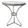 Parisian pedestal table in wrought iron and marble top, France 1900