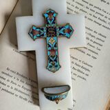 Benedictine Cross in Onyx and cloisonné enamel