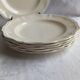🌿 6 antique Sarreguemines ivory fretwork plates