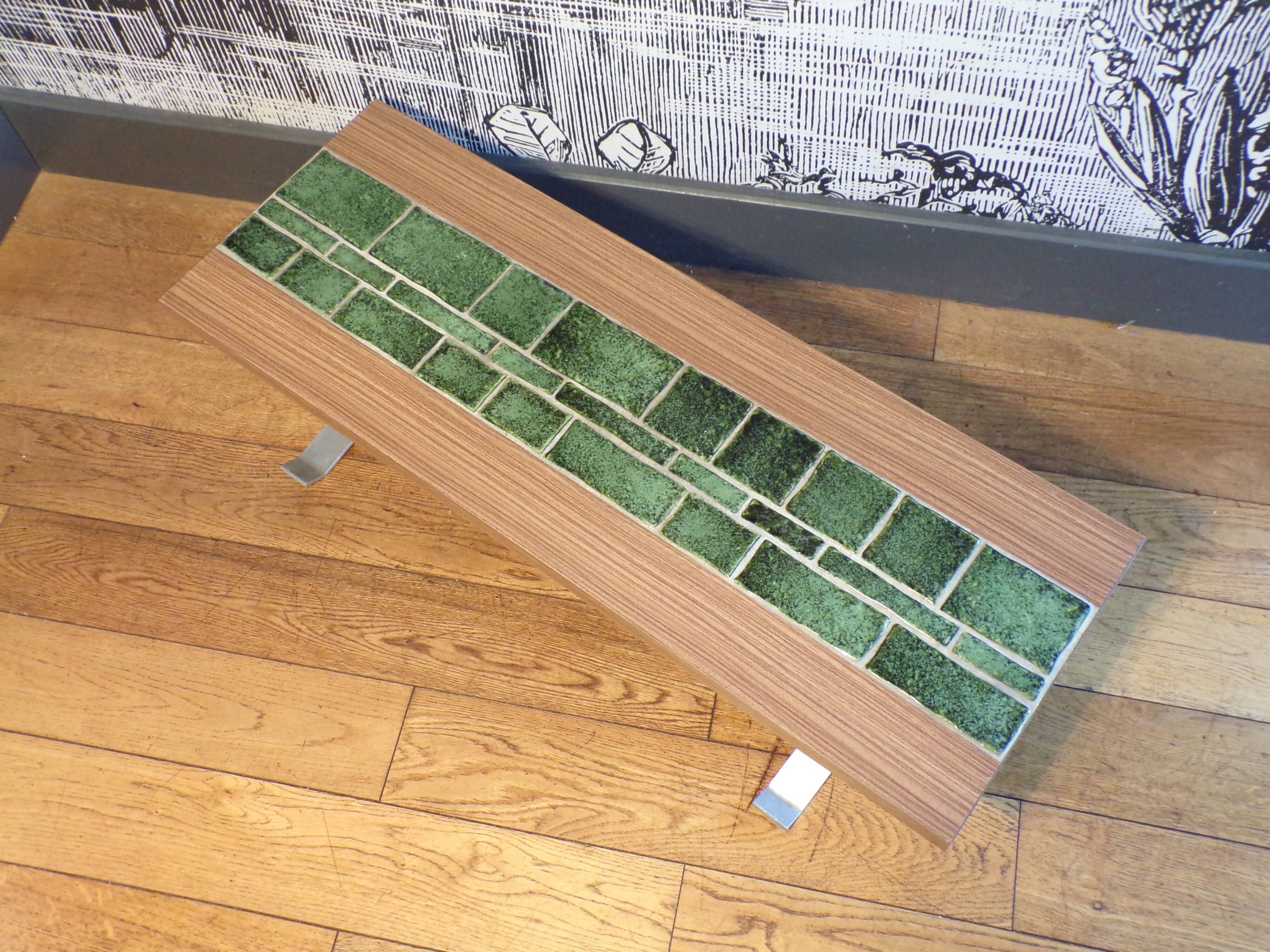 Formica and ceramic side table