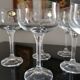 6 bohemian crystal champagne glasses