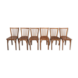 Rare série de 50 chaises Baumann fanett vintage design 1950 1960