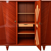 Armoire en bois verni et marquetterie