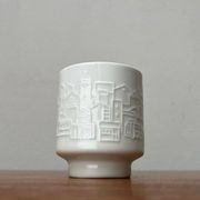 Vintage Mug Vase in German Porcelain with Architectural Patterns by Hans Achtziger for Hutschenreuther