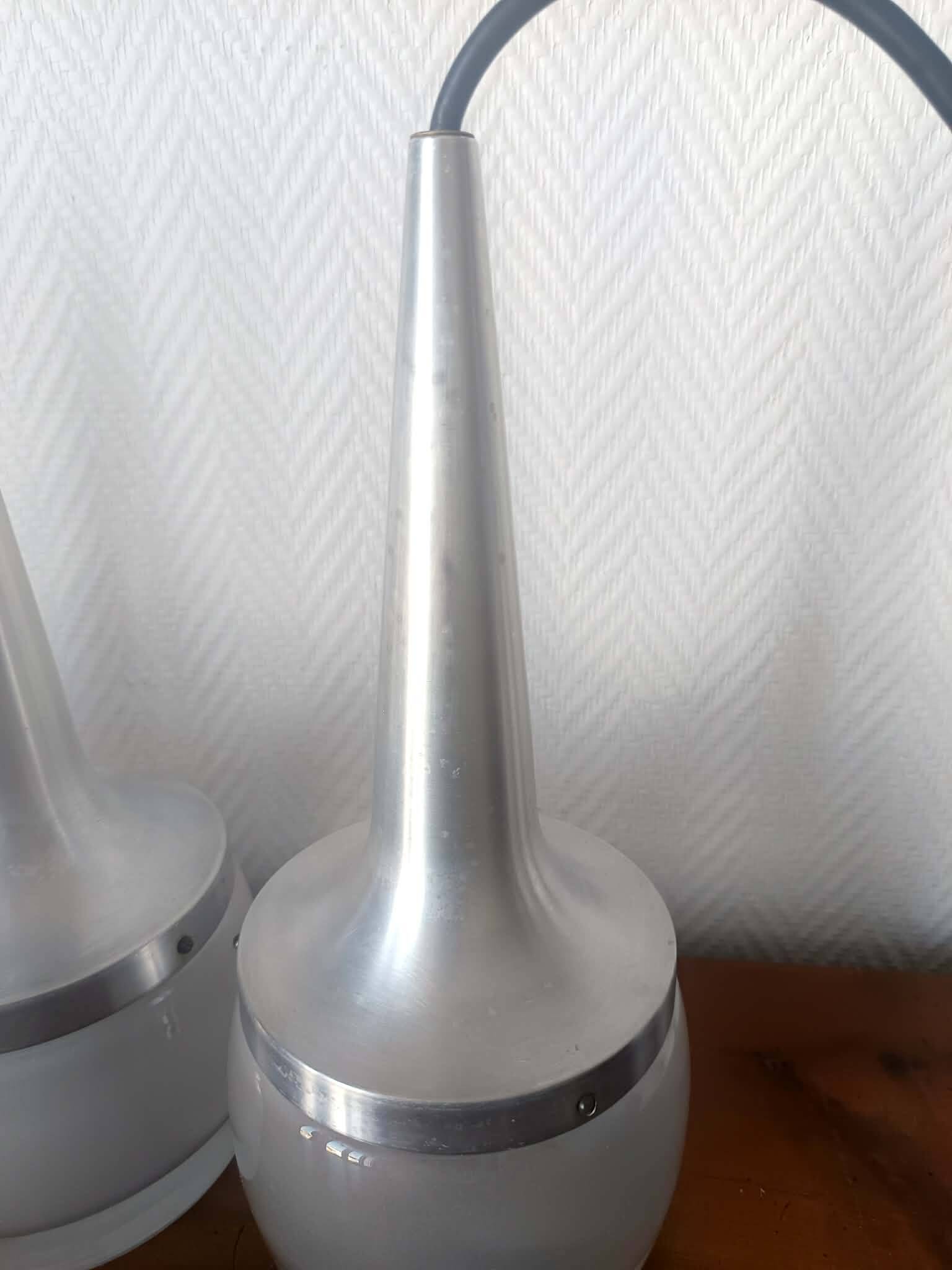 Trois suspensions space age Staff Leuchten 1970