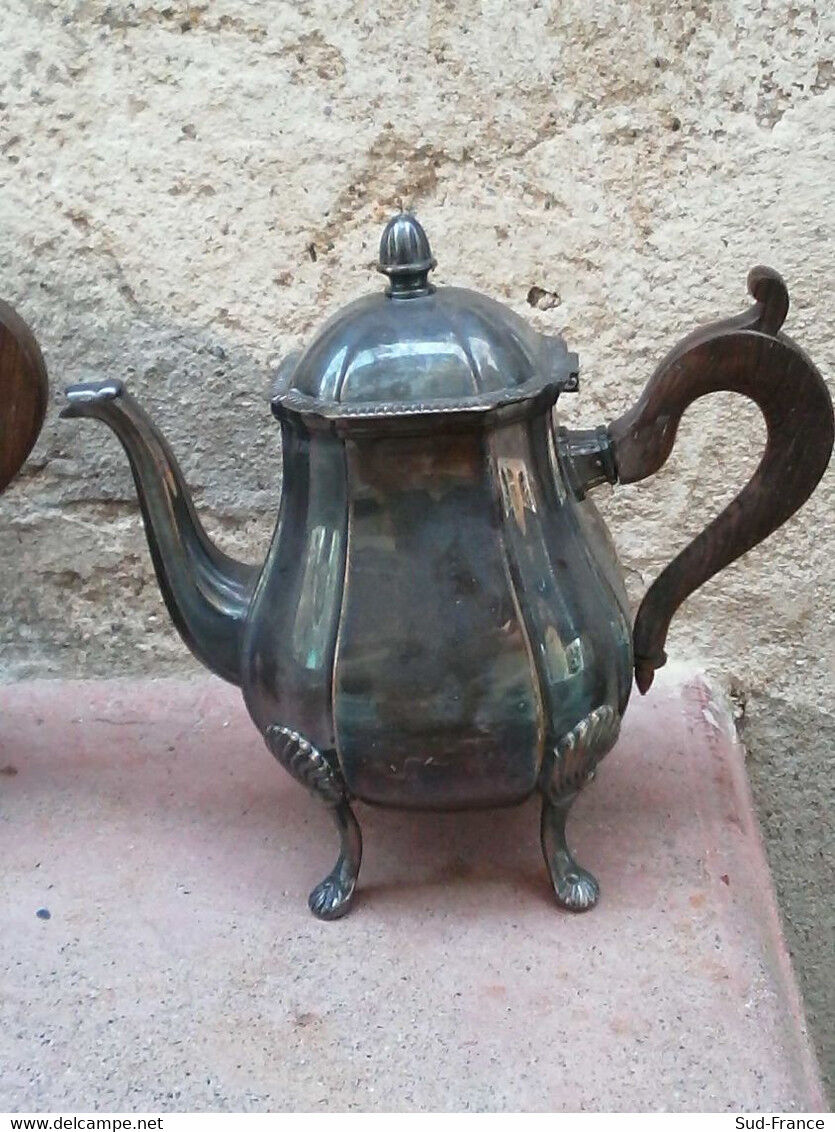 Silver metal coffee tea set