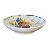 Antique compote dish in earthenware from Choisy-le-Roi.
