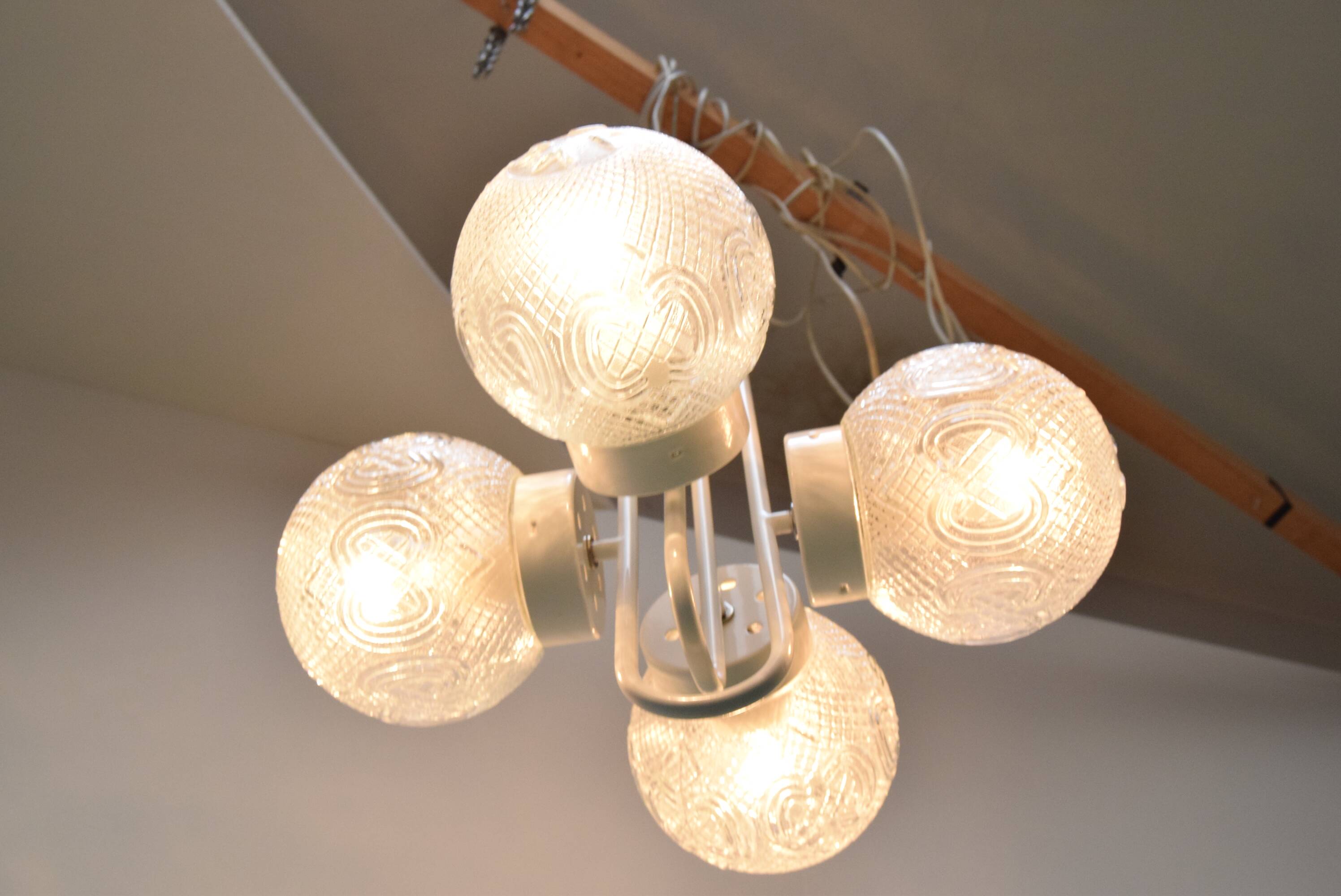 Mid-century Designed Chandelier by Jilove u Decina, 1970's.