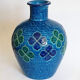 Blue vase 60s Aldo Londi Italy