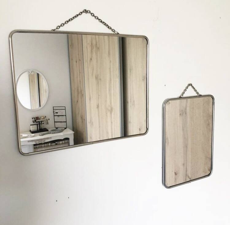 Lot de 2 miroirs de barbier vintage