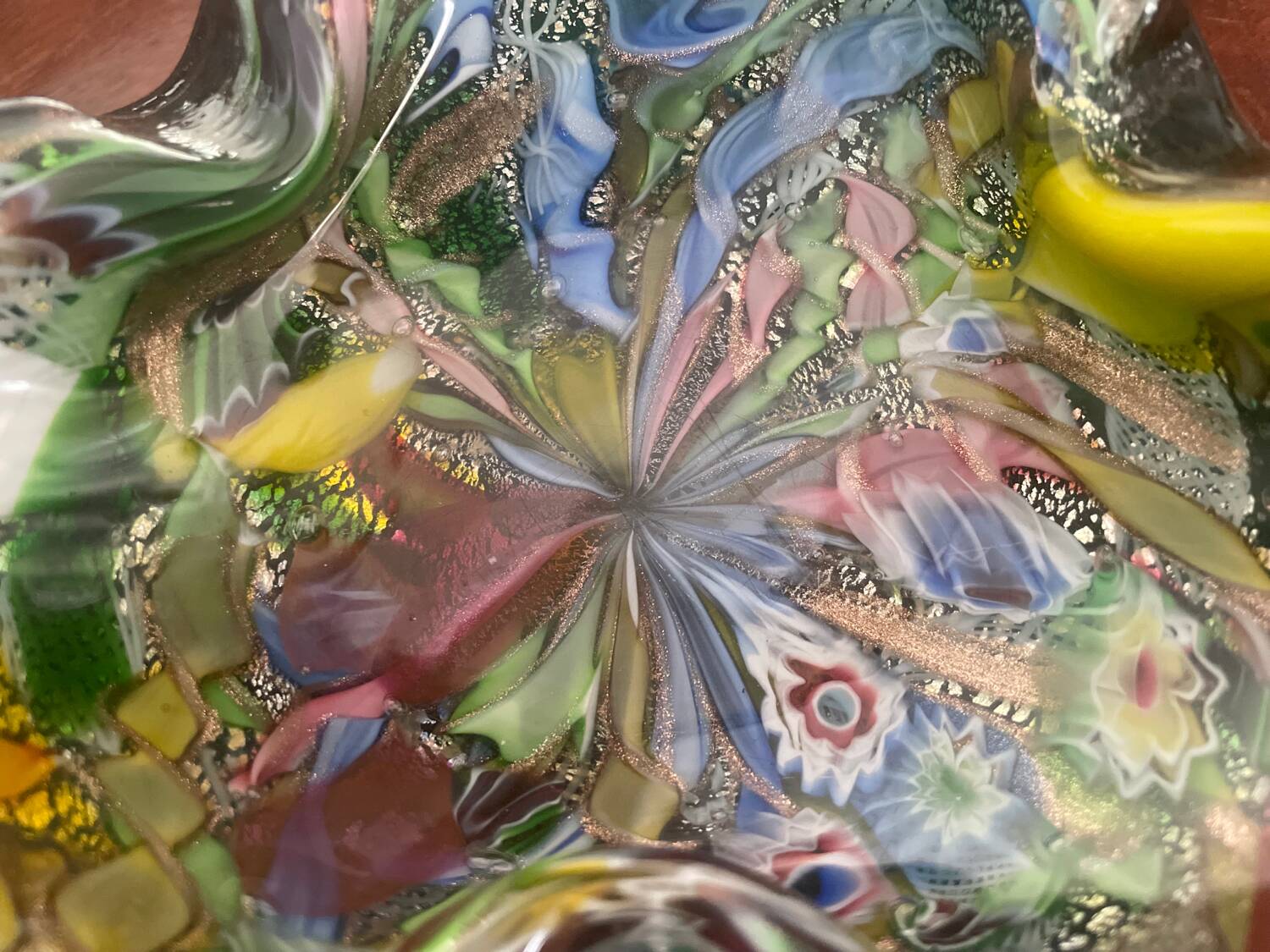 Murano “tutti frutti” AVEM pocket ashtray circa 1950