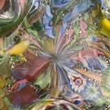 Murano “tutti frutti” AVEM pocket ashtray circa 1950