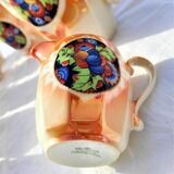 Service à café complet avec 10 tasses art déco en porcelaine de czechoslovakia