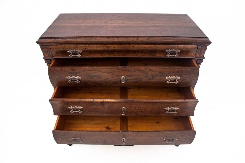 Antique oak chest of drawers, Northern Europe, circa 1890. After renovation.