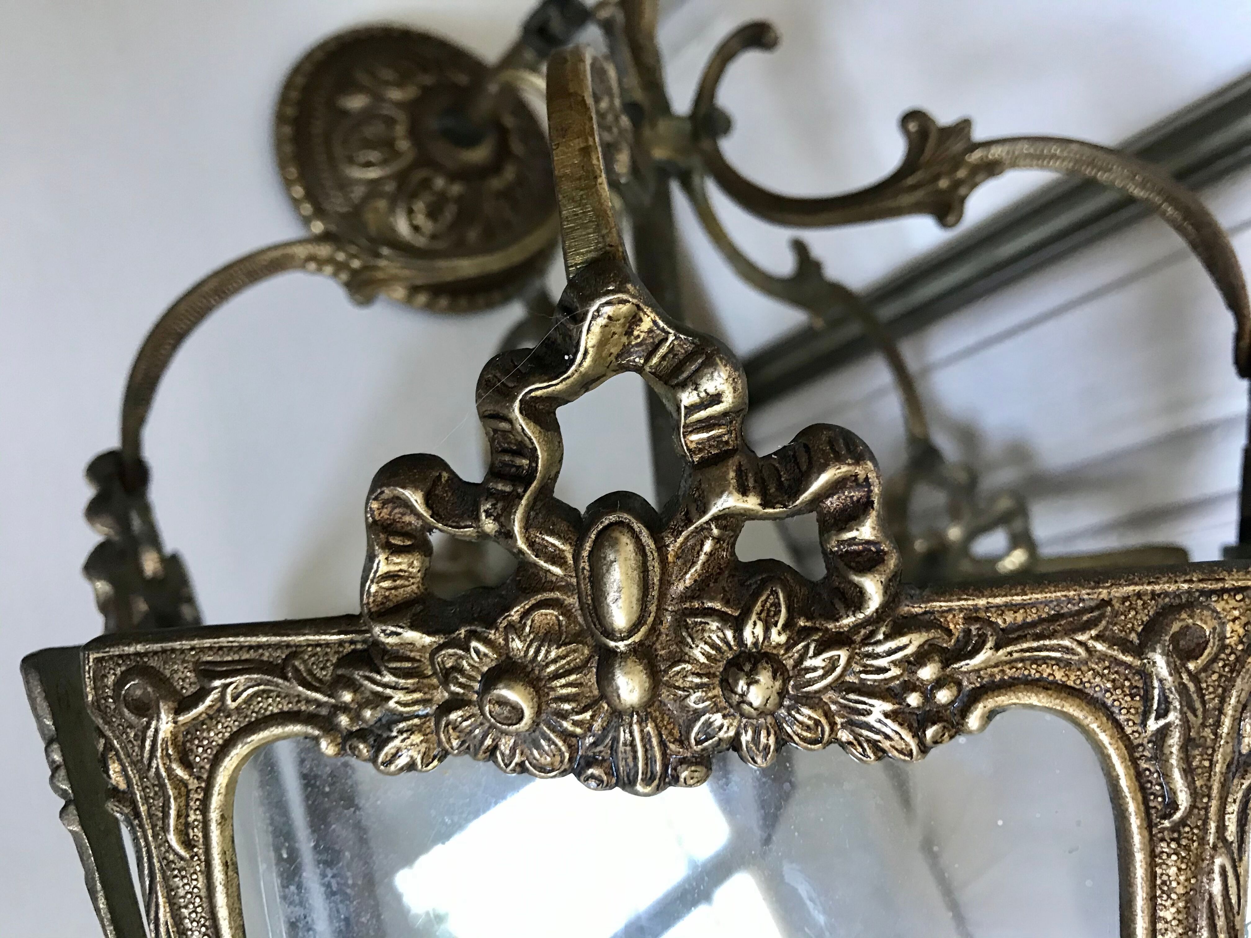 Golden bronze vestibule lantern