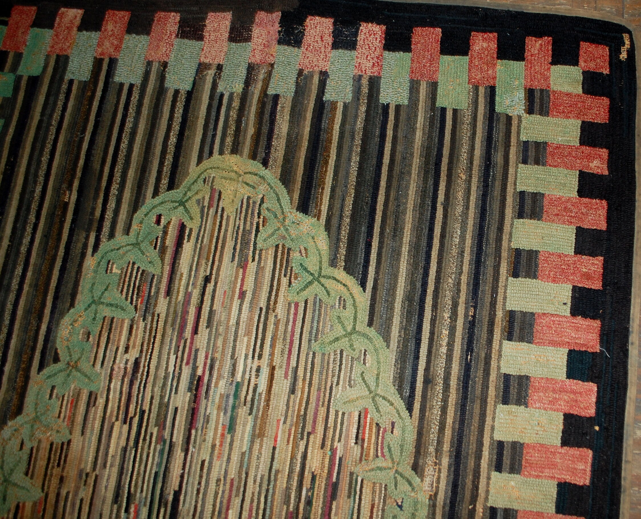 Carpet former American hooke made hand 149x231cm 1880 s
