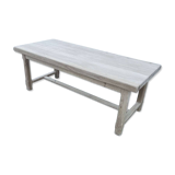 Extendable farmhouse table in solid oak