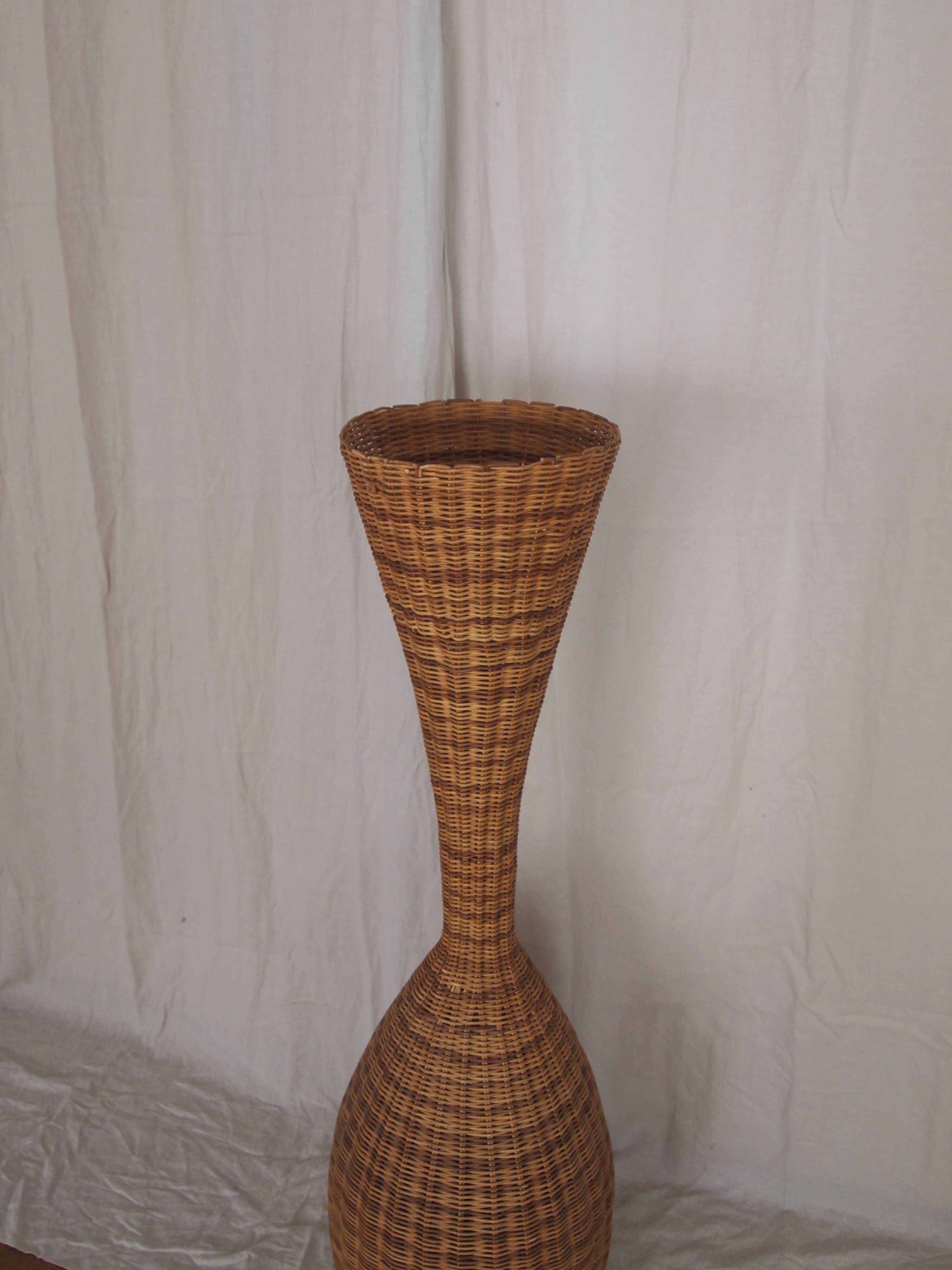 Large wicker vase