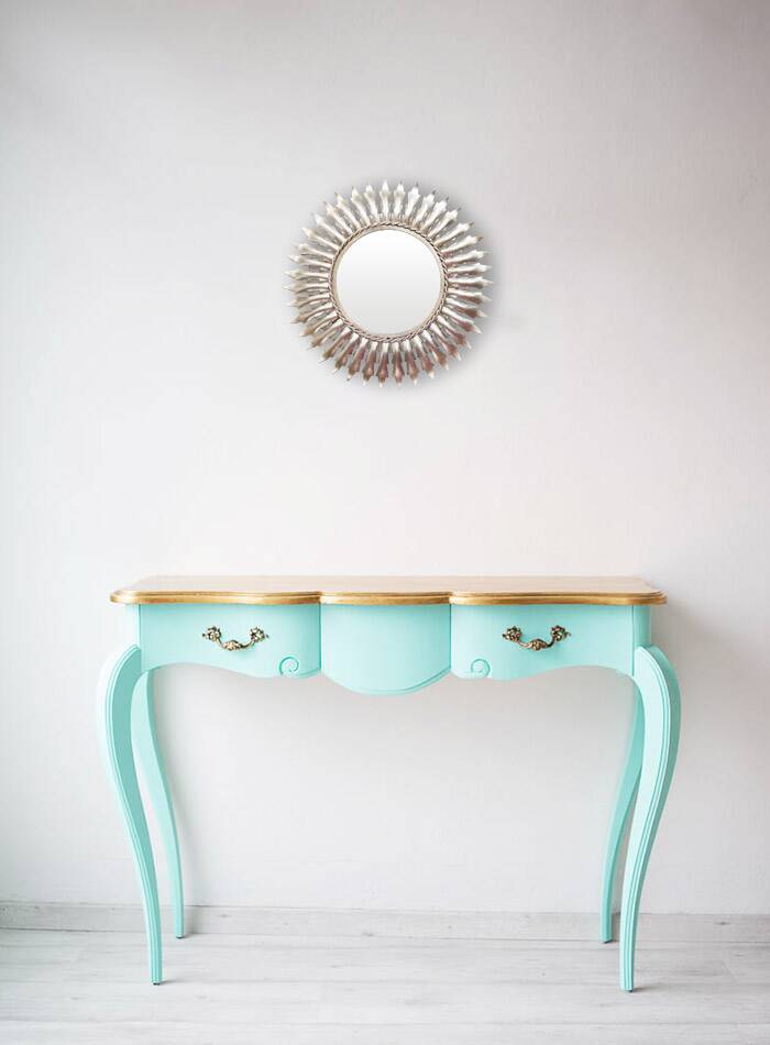 Silver Spanish sun mirror circa 1960 (44 cm)