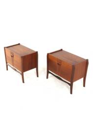 Set of 2 Nightstands 'Putte' - dutch design mid century in teak