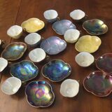Iridescent multicolored mocha cups