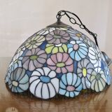 Tiffany glass paste floral suspension
