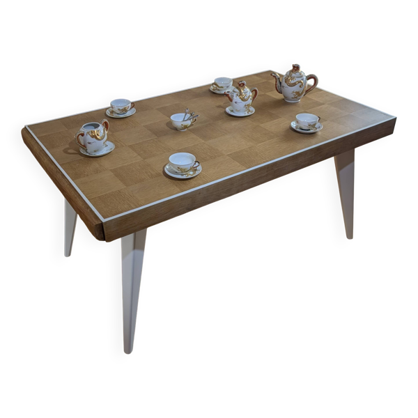 Table en damiers chêne