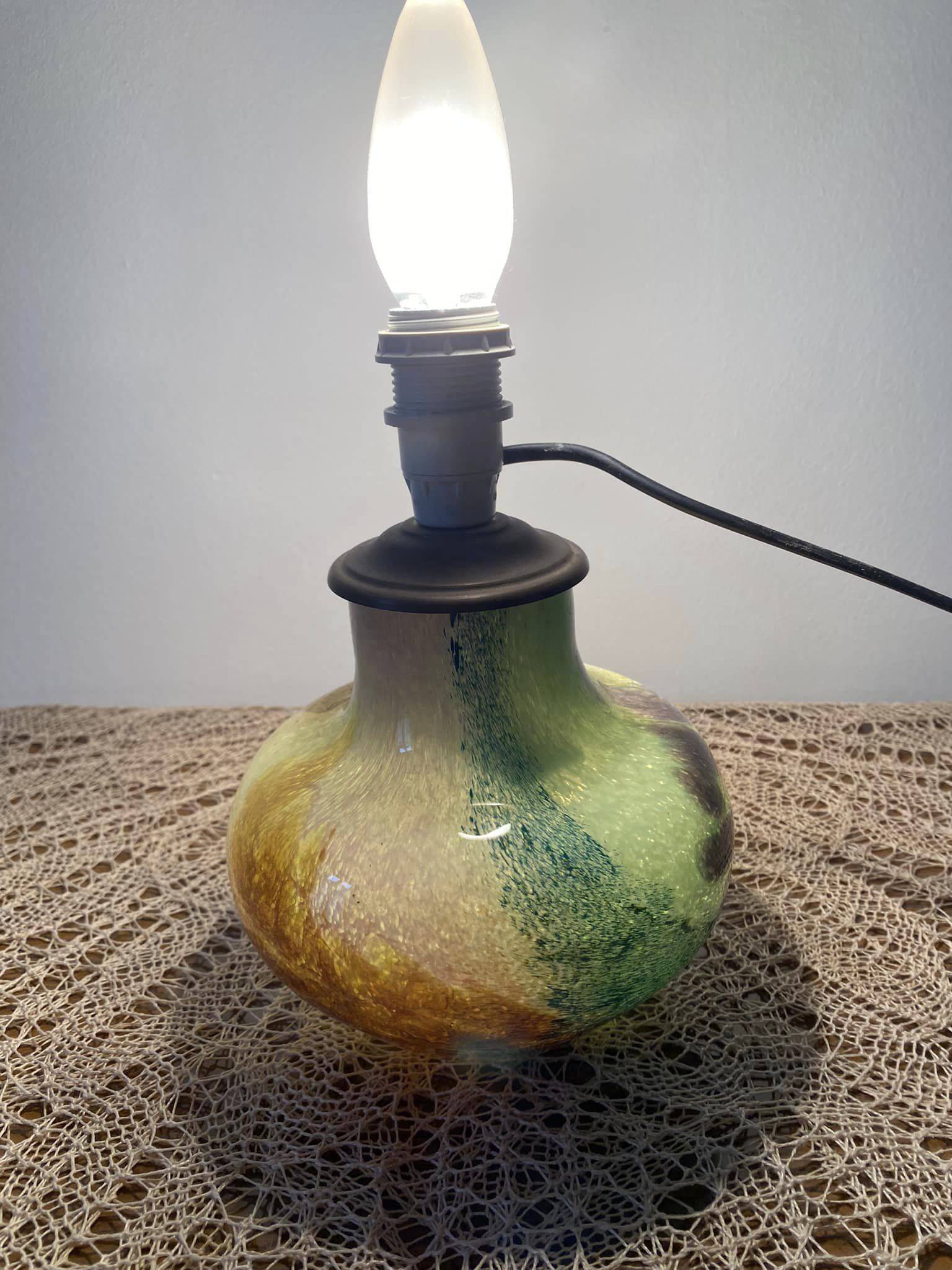 Polychrome crystal lamp base from crystal artisan Klein in Baccarat