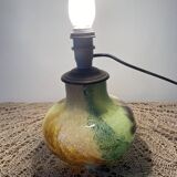 Polychrome crystal lamp base from crystal artisan Klein in Baccarat
