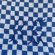 Checkered tablecloth old monogram Very good condition