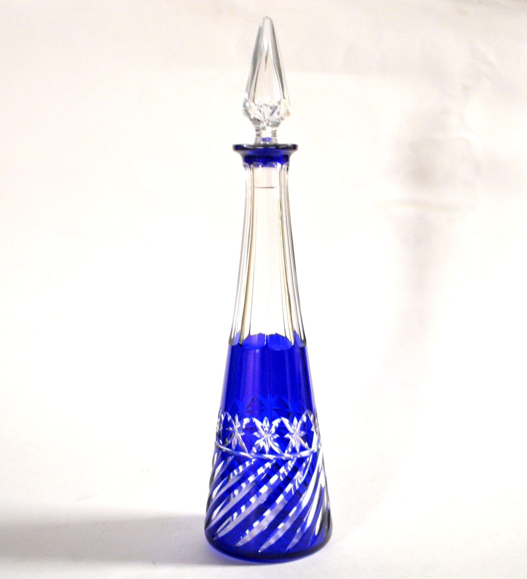 SAINT-LOUIS Metra Carafe in double-layered cobalt blue crystal – liqueur H31.5cm