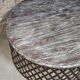 Table basse ronde en bois avec pieds métal