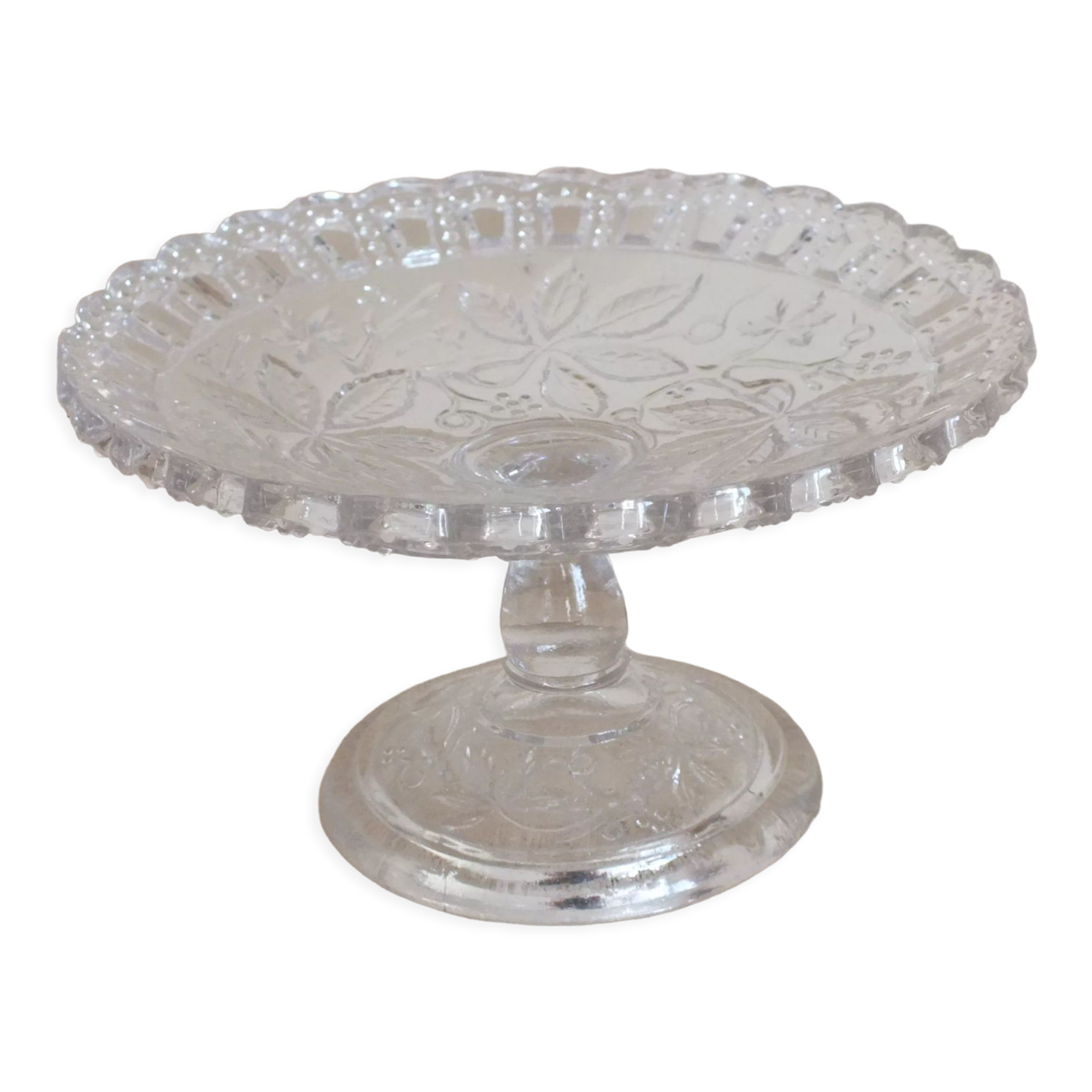 Coupe présentoir en cristal moulé