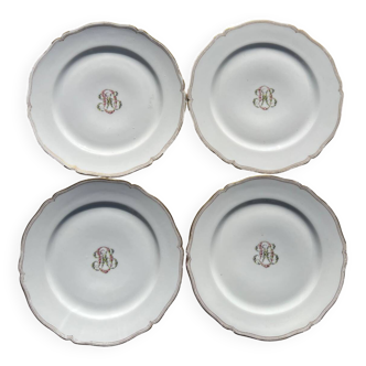 Assiettes monogrammees - MD