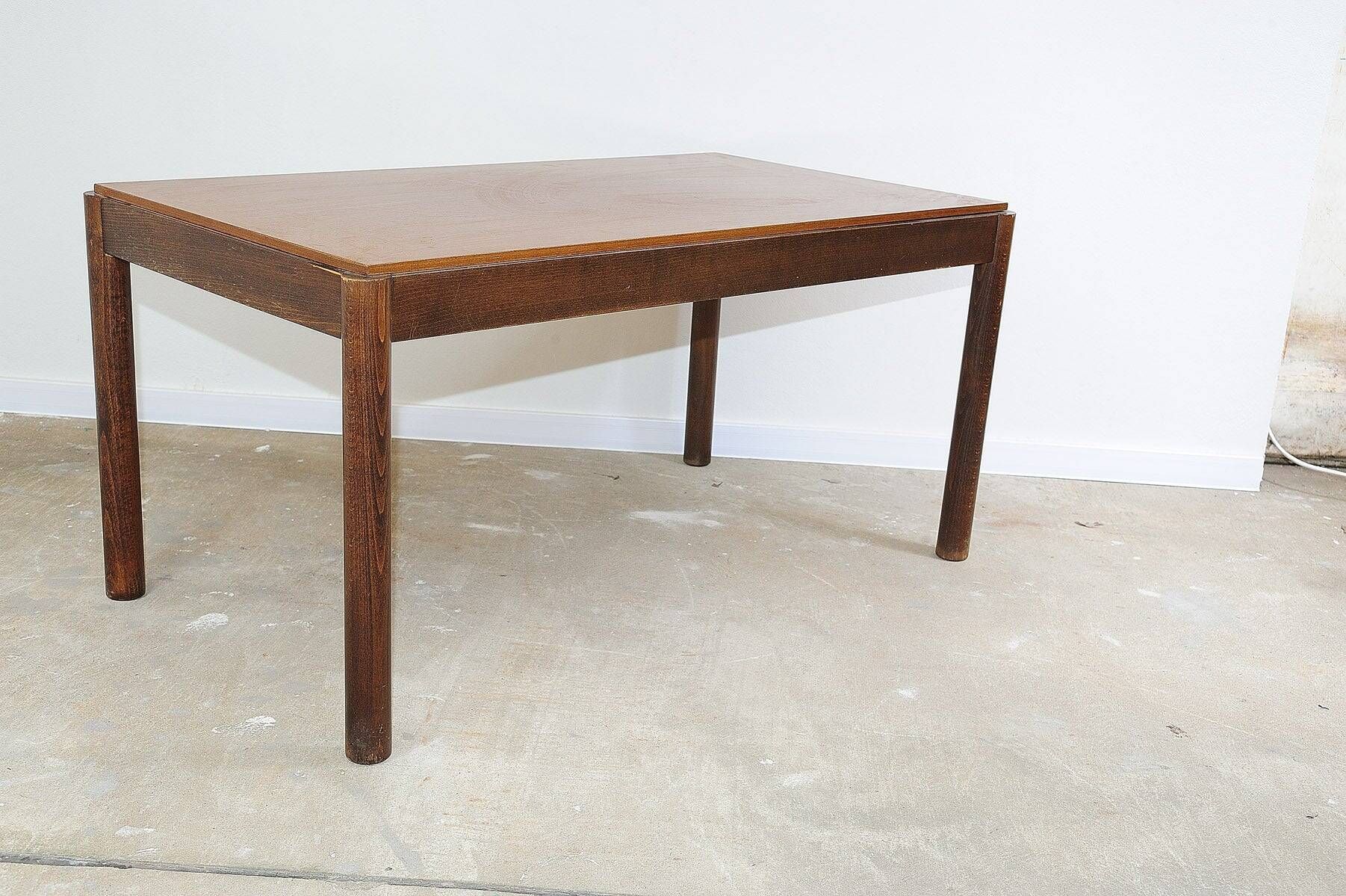 Vintage coffee table, mid-century modern wooden living room table, 1970s