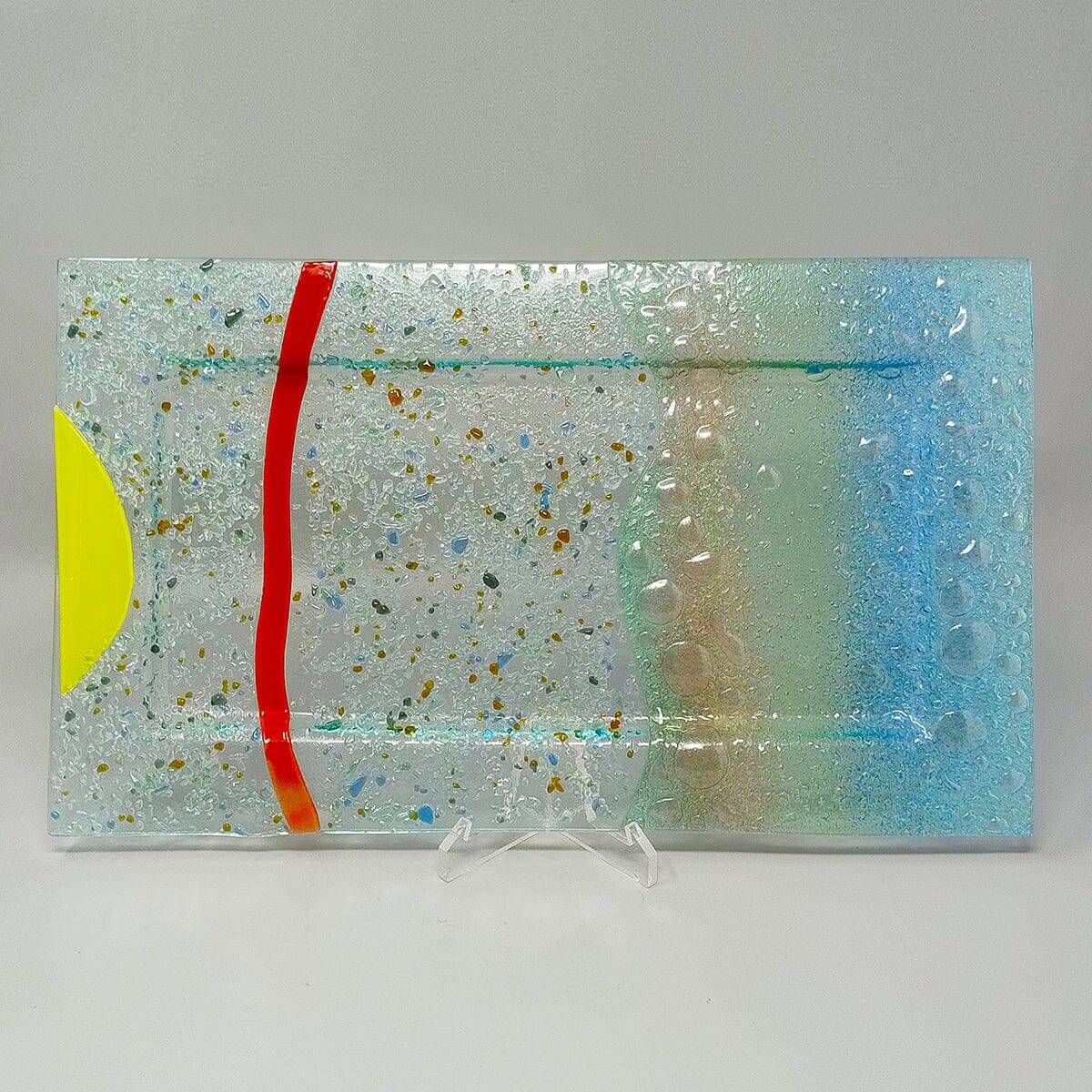 1970s Astonishing Tray By Albatros in Murano Glass. Made in Italy