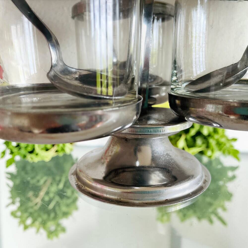 Mid Century Modern rotating condiment caddy set by Twin Bay