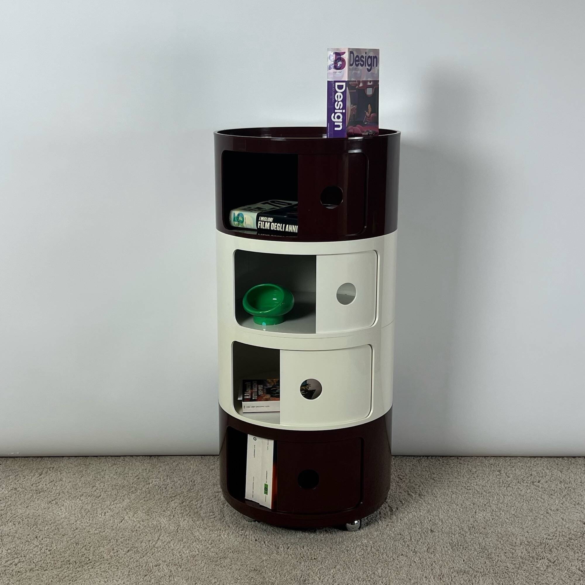 Storage Cabinet on Wheels Componibili by Anna Castelli for Kartell, 60s
