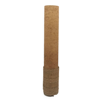 Fiberglass and rattan floor lamp