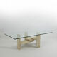 Travertine coffee table by Willy Ballez
