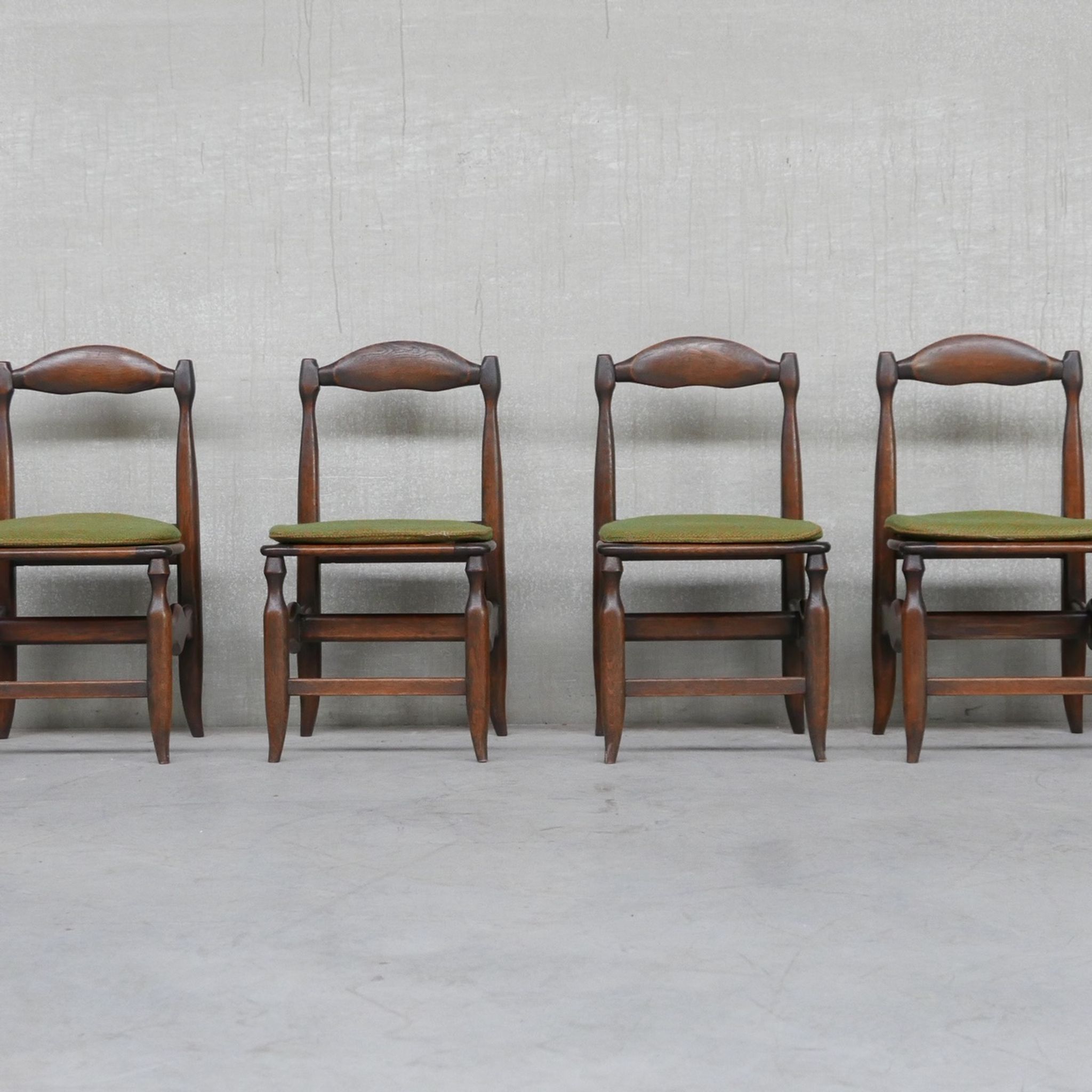 Set of six chairs by Guillerme et Chambron