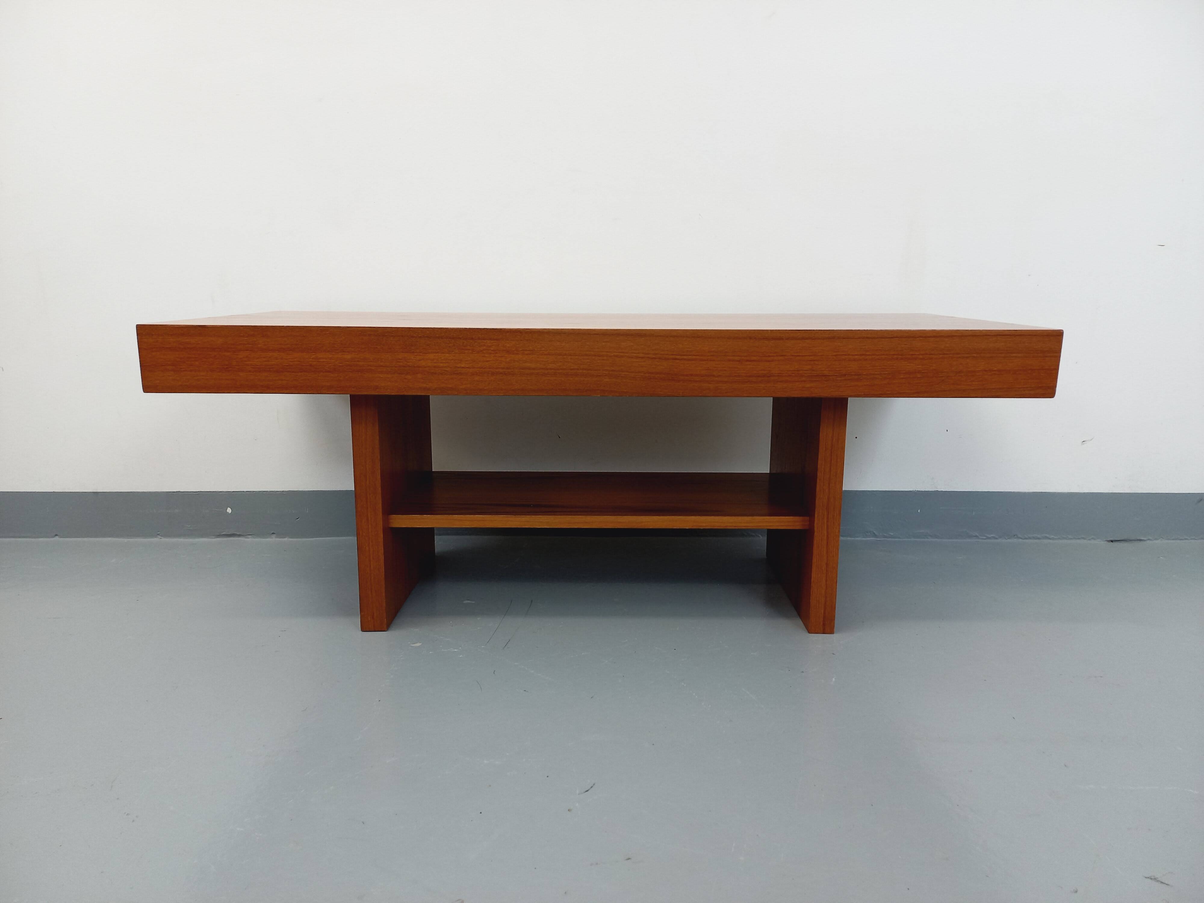 Vintage modernist teak coffee table from the 60s