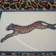 Porcelain leopard ashtray 70s 80s