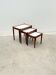 Scandinavian nesting tables in rosewood and formica, 1970.