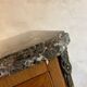 Commode pieds galbes marqueterie et marbre et garnitures
