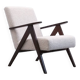 Fauteuil modèle b 310 var en boucle ivoire 1960