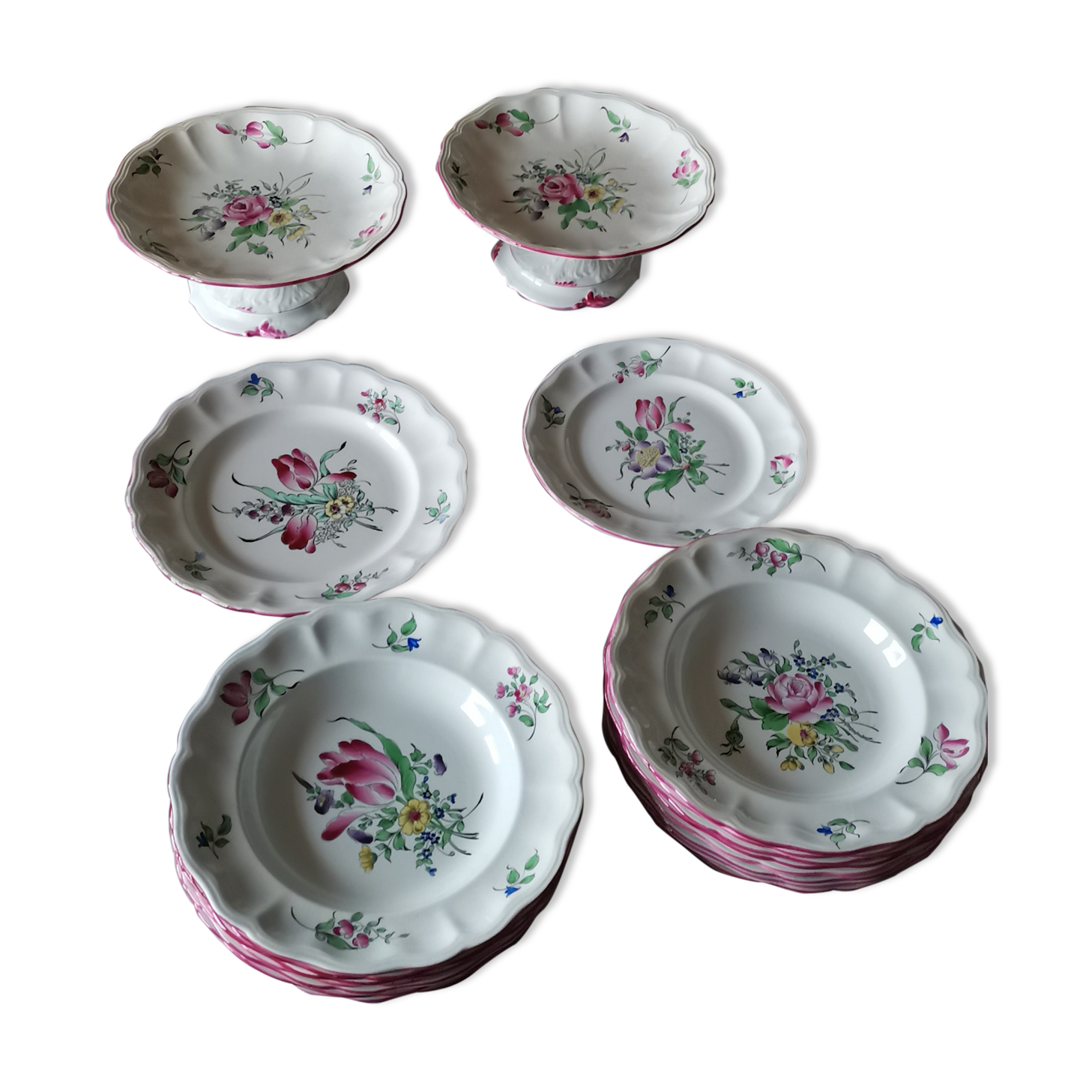 Kg Lunéville France Half-Porcelain Pieces