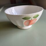 Bol ancien à facettes motif pomme