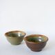 Pair of glazed stoneware bowls, 1970